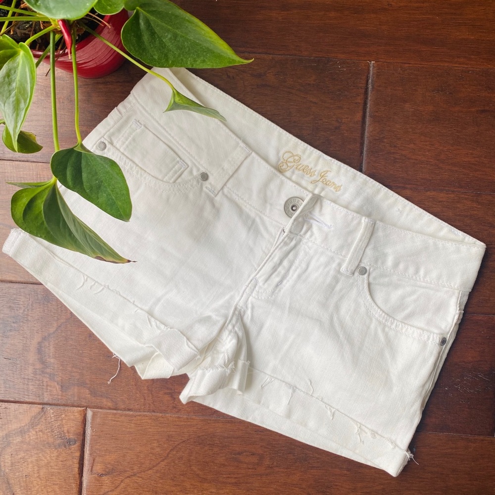 Guess Jean White Denim Shorts